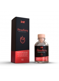 Массажный гель с ароматом клубники Strawberry - 30 мл. - INTT - купить с доставкой в Твери