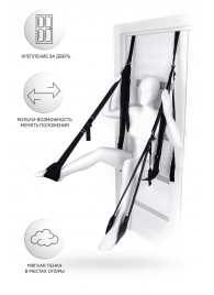 Черные секс-качели на дверь Anonymo №0505 - ToyFa - купить с доставкой в Твери