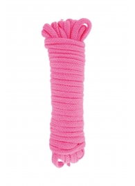 Розовая веревка для связывания Sweet Caress Rope - 10 метров - Sweet Caress - купить с доставкой в Твери