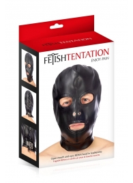 Маска-шлем с прорезями для глаз и рта - Fetish Tentation - купить с доставкой в Твери