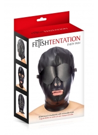 Маска-шлем с отверстием для рта и съемными шорами - Fetish Tentation - купить с доставкой в Твери