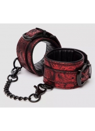 Красно-черные наручники Reversible Faux Leather Wrist Cuffs - Fifty Shades of Grey - купить с доставкой в Твери
