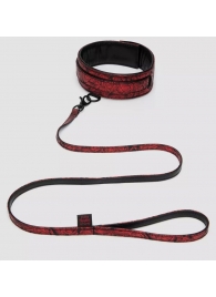 Стильный ошейник с поводком Reversible Faux Leather Collar and Lead - Fifty Shades of Grey - купить с доставкой в Твери
