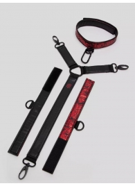 Ошейник с наручниками Reversible Faux Leather Collar and Wrist - Fifty Shades of Grey - купить с доставкой в Твери
