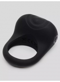 Черное эрекционное виброкольцо Sensation Rechargeable Vibrating Love Ring - Fifty Shades of Grey - в Твери купить с доставкой