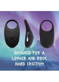 Черное эрекционное виброкольцо Thor Cockring - FeelzToys - в Твери купить с доставкой