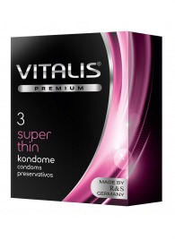 Ультратонкие презервативы VITALIS PREMIUM super thin - 3 шт. - Vitalis - купить с доставкой в Твери