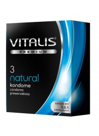 Классические презервативы VITALIS PREMIUM natural - 3 шт. - Vitalis - купить с доставкой в Твери