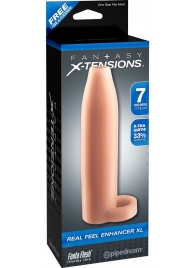 Телесная насадка Real Feel Enhancer XL - 17 см. - Pipedream - в Твери купить с доставкой