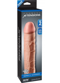 Телесная насадка Fantasy X-tensions Perfect 2  Extension - 20,3 см. - Pipedream - в Твери купить с доставкой