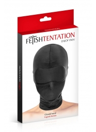 Сплошная маска-шлем с имитацией повязки для глаз - Fetish Tentation - купить с доставкой в Твери