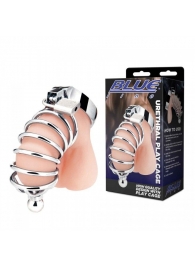Серебристая клетка для члена Urethral Play Cage - BlueLine - купить с доставкой в Твери