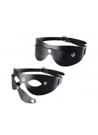 Черная кожаная маска  Новичок - Sitabella - купить с доставкой в Твери