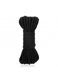 Черная хлопковая веревка для связывания Bondage Rope - 10 м. - Lux Fetish - купить с доставкой в Твери