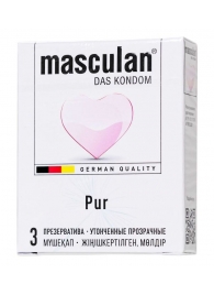 Супертонкие презервативы Masculan Pur - 3 шт. - Masculan - купить с доставкой в Твери