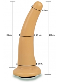 Телесная гладкая насадка Harness - 13,3 см. - LOVETOY (А-Полимер) - купить с доставкой в Твери