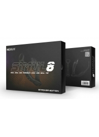 Черный вибромассажер простаты Nexus Simul8 Stroker Edition с кольцами для пениса и мошонки - Nexus Range - в Твери купить с доставкой