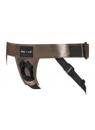 Бронзовый пояс для насадок Curious Harness - Strap-on-me - купить с доставкой в Твери