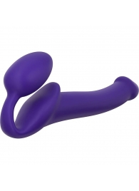 Фиолетовый безремневой страпон Silicone Bendable Strap-On - size S - Strap-on-me - купить с доставкой в Твери