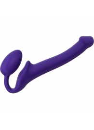 Фиолетовый безремневой страпон Silicone Bendable Strap-On - size S - Strap-on-me - купить с доставкой в Твери