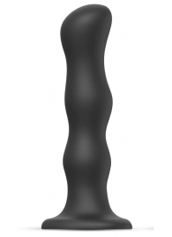 Черная насадка Strap-On-Me Dildo Geisha Balls size M - Strap-on-me - купить с доставкой в Твери