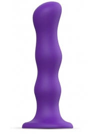 Фиолетовая насадка Strap-On-Me Dildo Geisha Balls size M - Strap-on-me - купить с доставкой в Твери