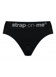 Черные трусики для насадок Heroine Lingerie Harness - size L - Strap-on-me - купить с доставкой в Твери