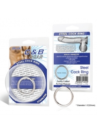 Стальное эрекционное кольцо STEEL COCK RING - 3.5 см. - BlueLine - в Твери купить с доставкой