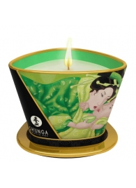 Массажная свеча Exotic Green Tea с ароматом зелёного чая - 170 мл. - Shunga - купить с доставкой в Твери