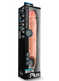 Телесная насадка-удлинитель 11.5 Inch Silicone Cock Sheath Penis Extender - 29,2 см. - Blush Novelties - в Твери купить с доставкой