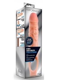 Телесная насадка на пенис 9 Inch Cock Sheath Extender - 22,2 см. - Blush Novelties - в Твери купить с доставкой