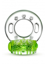 Зеленое эрекционное виброкольцо Arouser Vibrating C-Ring - Blush Novelties - в Твери купить с доставкой