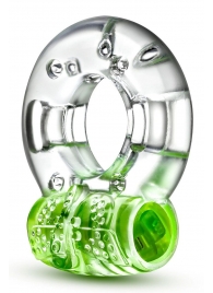 Зеленое эрекционное виброкольцо Arouser Vibrating C-Ring - Blush Novelties - в Твери купить с доставкой