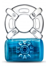 Синее эрекционное виброкольцо Pleaser Rechargeable C-Ring - Blush Novelties - в Твери купить с доставкой