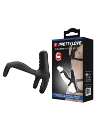 Черная вибронасадка на пенис Vibrating Penis Sling - Baile - в Твери купить с доставкой