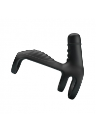 Черная вибронасадка на пенис Vibrating Penis Sling - Baile - в Твери купить с доставкой