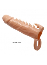 Телесная удлиняющая насадка Penis Sleeve Emmitt - 17 см. - Baile - в Твери купить с доставкой