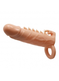 Телесная удлиняющая насадка Penis Sleeve Emmitt - 17 см. - Baile - в Твери купить с доставкой