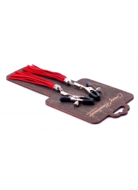 Металлические зажимы на соски с красными замшевыми кисточками - Crazy Handmade - купить с доставкой в Твери