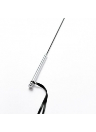 Черный кожаный стек с гладкой ручкой - 55 см. - Crazy Handmade - купить с доставкой в Твери