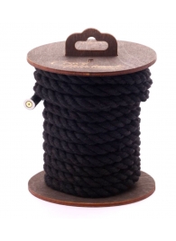 Черная хлопковая веревка для бондажа на катушке - 5 м. - Crazy Handmade - купить с доставкой в Твери