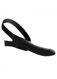 Черный кляп-страпон Masters Mini Face Fuck Strap-On - 14 см. - XR Brands - купить с доставкой в Твери