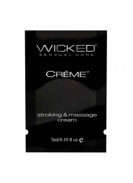 Крем для массажа и мастурбации Wicked Stroking and Massage Creme - 3 мл. - Wicked - купить с доставкой в Твери