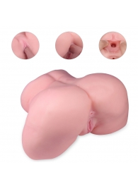 Реалистичный мастурбатор-полуторс с 2 рабочими отверстиями - S-HANDE - в Твери купить с доставкой