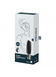 Черный мастурбатор с вибрацией Power Masturbator - Satisfyer - в Твери купить с доставкой