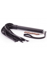 Черная кожаная плеть  Индиго  - 50 см. - Crazy Handmade - купить с доставкой в Твери