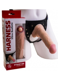 Страпон Harness из двух предметов: регулируемые трусики и насадка-фаллос - 17,5 см. - LOVETOY (А-Полимер) - купить с доставкой в Твери