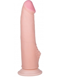 Фаллоимитатор на присоске ART-Style №25 с бугорком для клиторальной стимуляции - 19,5 см. - Art-Style