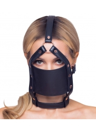 Черный намордник с кляпом-шаром Head Harness With A Gag - Orion - купить с доставкой в Твери