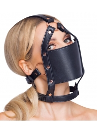 Черный намордник с кляпом-шаром Head Harness With A Gag - Orion - купить с доставкой в Твери